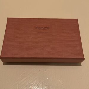 Louis Vuitton LV Rectangle Gift Box Brown Textured Lift Lid Luxe Storage Display
